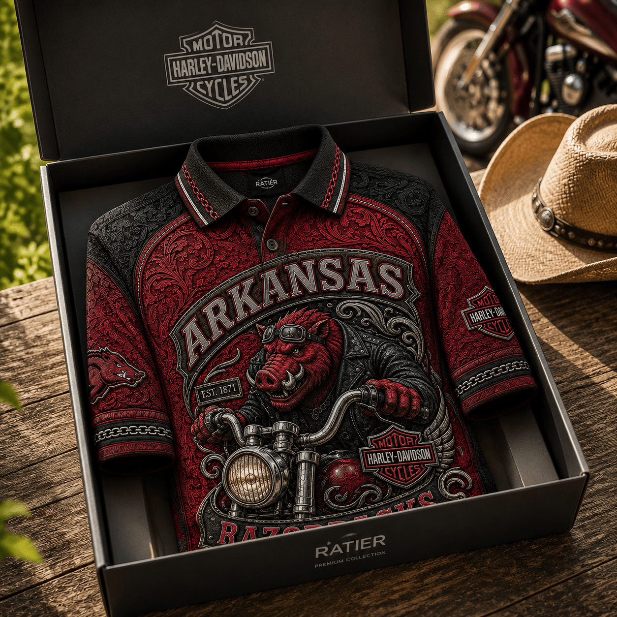 PREMIUM AKR EMBOSS POLO SHIRT HQH